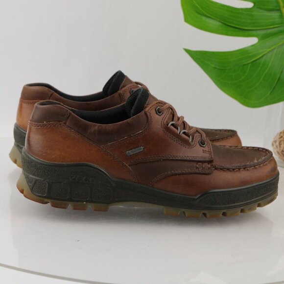 Ecco Men's Track25 Hiking Boot Size 43 9 Bison Brown Goretex Waterproof  Lace Up - Picture 5 of 15